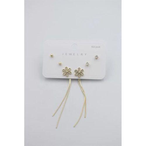 Çoklu Set Küpe - Altın