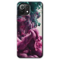 Xiaomi Mi 11 Lite Kılıf HD Desen Baskılı Arka Kapak + Temperli Cam - Liquid Cloud