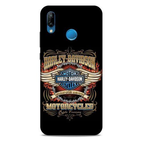 Huawei P20 Lite Uyumlu Kılıf Motorsiklet (6) Silikon Kılıf Harley Davidson