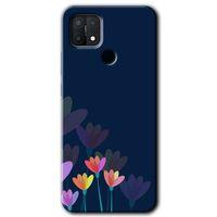OPPO Oppo A15s Kılıf HD Desen Baskılı Arka Kapak - Çizim Çiçekleri