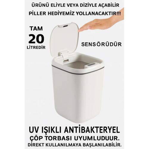 Teknolojik Çöp Kutusu Otomatik Aç Kapat Sensörlü Mutfak Banyo Ev Ofis PİLLER DAHİLDİR