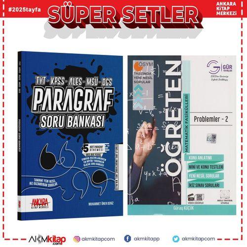 Gür Yayınları Problemler 2 ve Ankara Kitap Merkezi Paragraf Soru Bankası 2 Kitap Set