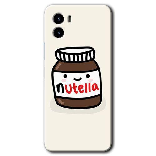 Vivo Y15s Kılıf HD Desen Baskılı Arka Kapak - Nutella Aşkım + Kırılmaz Cam