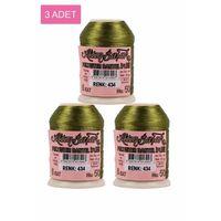 3 Adet Altınbaşak Oya ve Dantel İpi 20 gr - Royaleks - No: 434