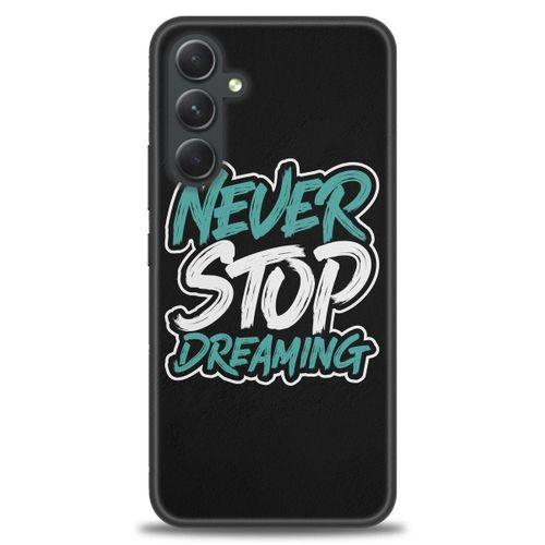 Samsung Galaxy A54 Kılıf HD Baskılı Kılıf - Never Stop Dreaming + Tam Ekran Koruyucu