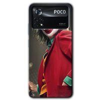 MRCİLETİSİM Poco x4 Pro Kılıf HD Desen Baskılı Arka Kapak + Temperli Cam - Reel Joker