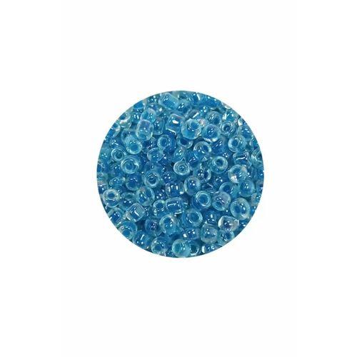 Dökme Cam Kum Boncuk (8/0) 3 mm - 20 Gram - Şeffaf Gök Mavi - BNC173