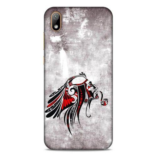 Lopard Huawei Y5 2019 Uyumlu Kılıf Tattoo's (43) Thin Fit Kılıf Pipolu Kızılderili