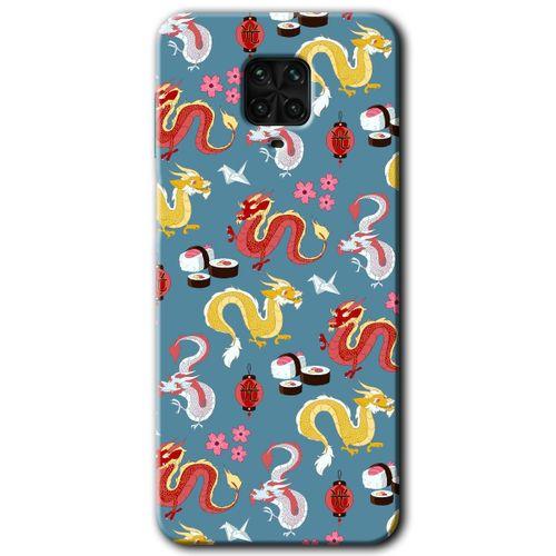 Xiaomi Redmi Note 9s Kılıf Baskılı Arka Kapak - Funky Dragon +Tam Ekran Koruyucu