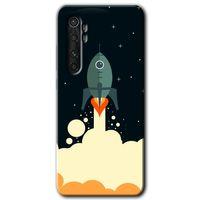 Xiaomi Mi Note 10 Lite HD Baskılı Kılıf + 9D Tam Ekran Koruyucu - Space Smoke