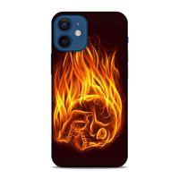 Lopard Apple iPhone 12 Mini Uyumlu Kılıf FireX (50) Shockproof Kılıf İskelet Kafa