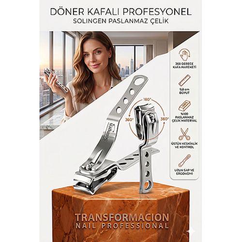 Tırnak Makası 360 Derece Döner Başlıklı Profesyonel Solingen - Ergonomik Tasarım Solingen Profesyonel 723273