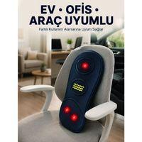 Isıtmalı Bel Masaj Minderi Ev Ofis Araç Uyumlu Titreşimli Destek