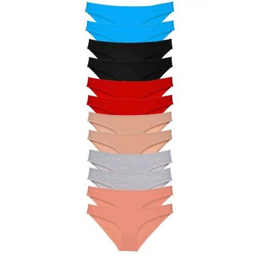12 Adet Eko Set Likralı Kadın Slip Külot Çok Renkli 1