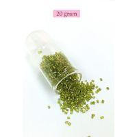 Kesme Cam Boncuk 2mm - 20 Gram - Şeffaf Çimen Yeşili -BNC345