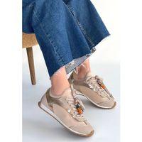 Riaf Bej Cilt Bağcıklı Spor Ayakkabı