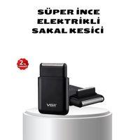 Elektrikli Tıraş Makinesi Çift Başlıklı Ultra İnce Tasarım