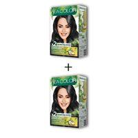 2X2 Tüp Krem Saç Boyası Seti Siyah No:1.0