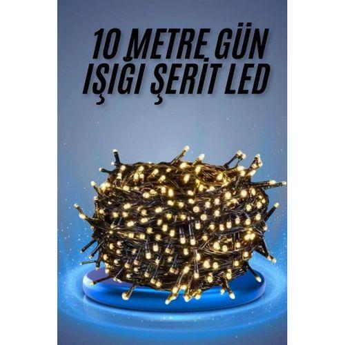 Led Işık Ağaç Süsleme Ampüllü Dekoratif Aydınlatma 10 Metre Gün Işığı