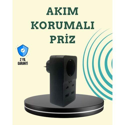 Isıya Dayanıklı Pc Gövdeli Akım Korumalı Priz 4 Usb