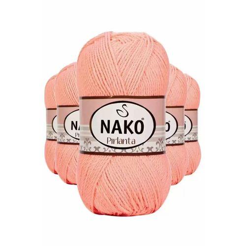 5 Adet Pırlanta Amigurumi El Örgü İpi Yünü Somon 3148 - nako mudanis