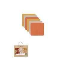 Bistyle Bistyle 6'lı Müslin Mendil 20x20 cm 90106 Kiremit Bej Hardal