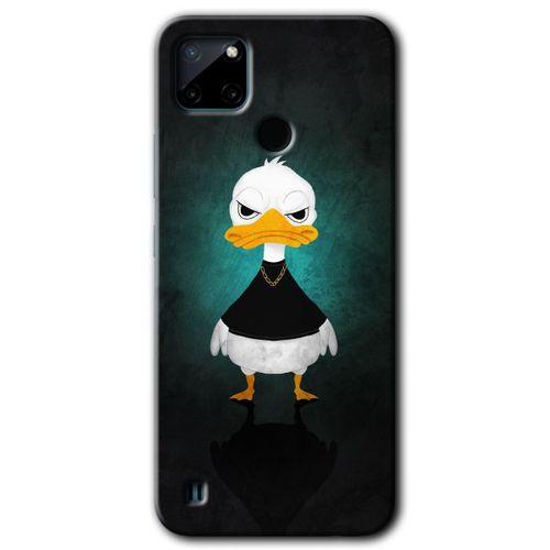 BeRa Aksesuar Realme C21 Kılıf Baskılı Kapak - Angry Duck +Tam Kaplayan Mat Seramik