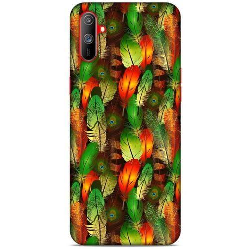 Oppo Realme C3 Kılıf Desenli Özel Seri Tüyler (1) Kılıfı