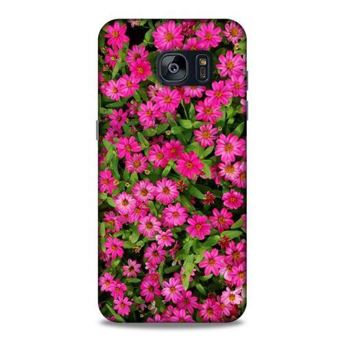 Lopard Samsung Galaxy S7 Edge Uyumlu Kılıf Bahar (40) Fit Silikon Kılıf Koyu Pembe