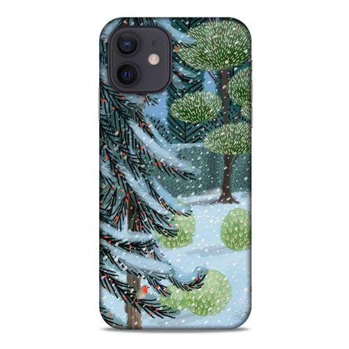 Apple iPhone 12 Kılıf Snowix (43) Thin Fit Kılıf Beyaz Yeşil