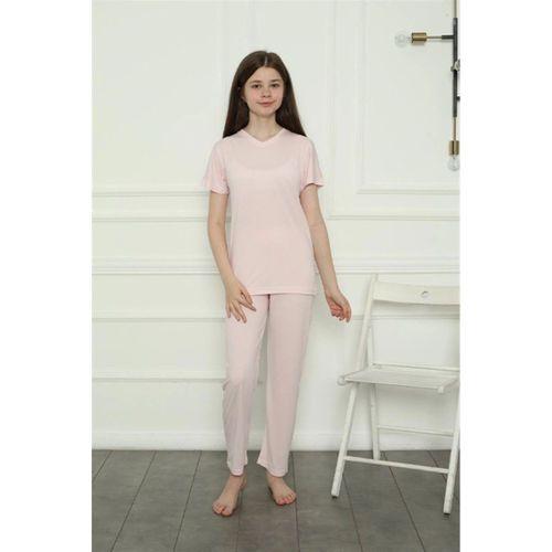 Kız Çocuk Penye Pijama Takım Pembe