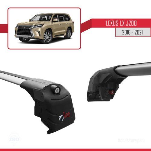 Lexus LX (J200) 2016-2021 Arası ile uyumlu ACE-2 Ara Atkı Tavan Barı GRİ