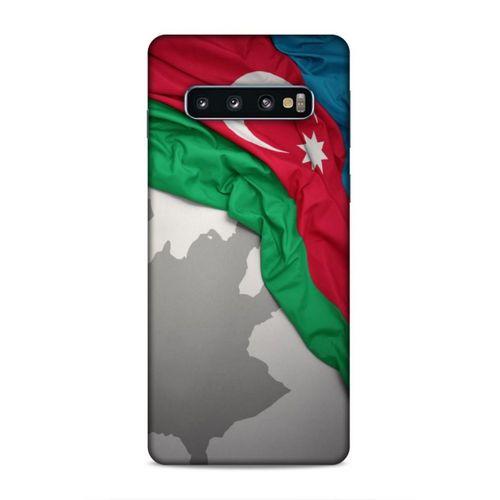 Samsung Galaxy S10 Uyumlu Kılıf Azarbaijan (9) Kılıf Kumaş Bayrak