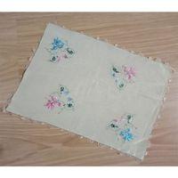 El İşi Kenarı Oyalı Saten Mendil 21X30Cm