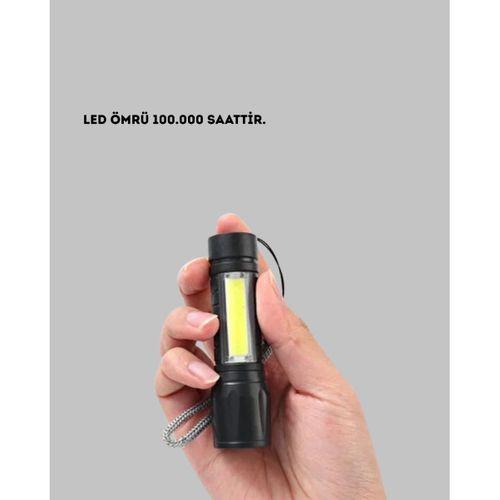 Ultra Dayanıklı 4 Mod Şarjlı Işıldak | Suya Ve Darbeye Dayanıklı | 100.000 Saat Led Ömrü