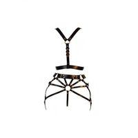 Siyah Harness Takım Suni Deri Omuz Ve Bel Detaylı - Brf1193