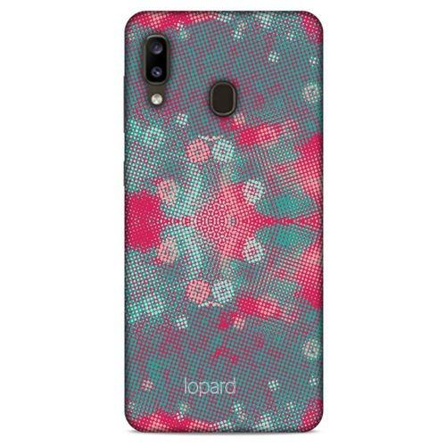 Samsung Galaxy A20 Kılıf Pastel Renkler (48) Bumper Kılıf Pembe Yeşil