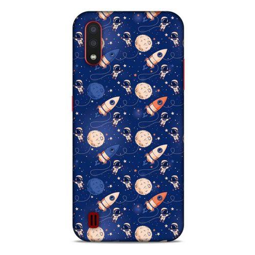 Samsung Galaxy A01 Uyumlu Kılıf Mavi Delisi (30) Silicone Case Galaksi