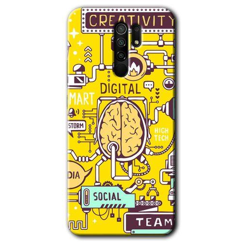 Redmi 9 Kılıf HD Desen Baskılı Arka Kapak - Smart 2 + Kırılmaz Cam