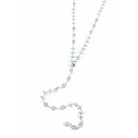 Mavi Taşlı Y Kolye - Gümüş