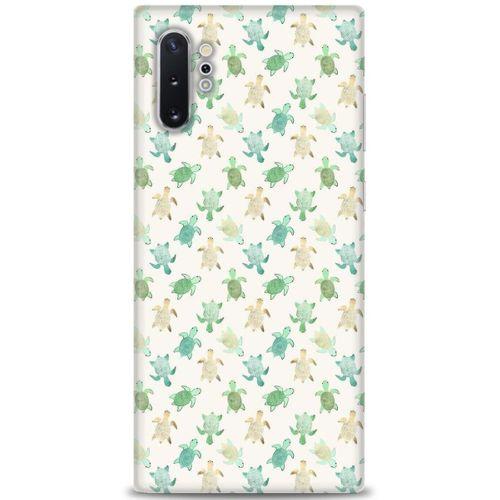Samsung Galaxy Note 10 Plus Kılıf HD Baskılı Kılıf - Minik Tosbağalar + Tam Ekran Koruyucu
