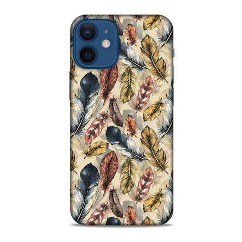 Apple iPhone 12 Mini Kılıf Desenli Özel Seri Tüyler (29) Arka Koruma Kılıfı