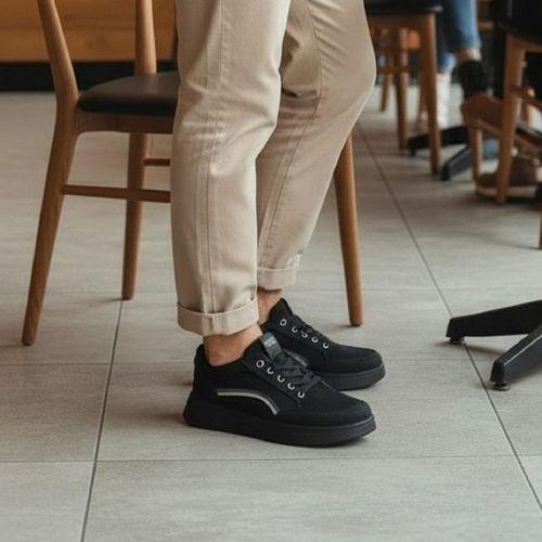 FreeMarka 2910 Siyah Fuspetli Keten Spor Ayakkabı