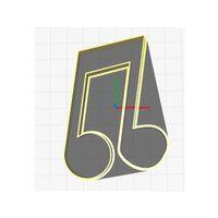 Sekiz Nota Kurabiye Kesici (Bu ürün Sadece Plastik parçadır - Almadan Önce Soru Sorabilirsiniz)