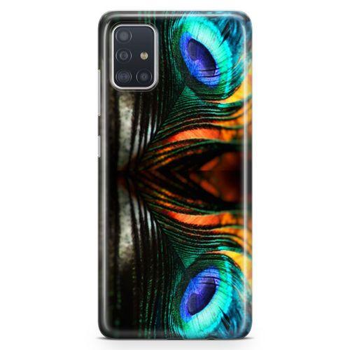 Samsung Galaxy A51 Kılıf Peacock Arka Kapak Koruma Desenli Full Koruyucu