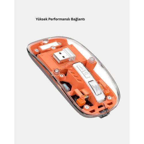Çift Modlu Kablosuz Bluetooth 5.0 + 2.4ghz Mouse – 3 Cihaz Bağlantılı, Hızlı Geçiş Düğmeli