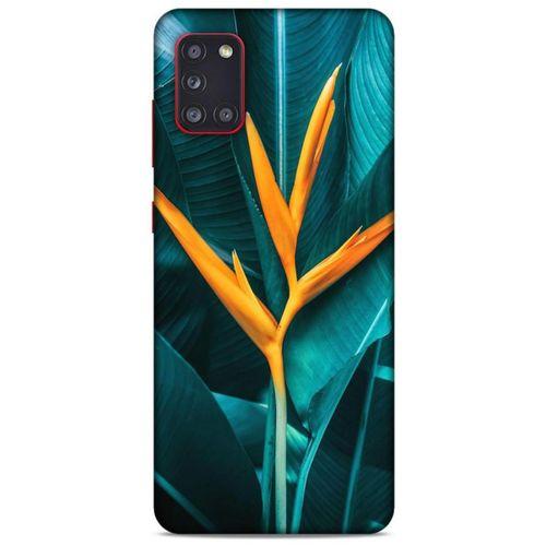 Lopard Samsung Galaxy A31 Uyumlu Kılıf Bahar (24) Darbe Emici Kılıf Turuncu
