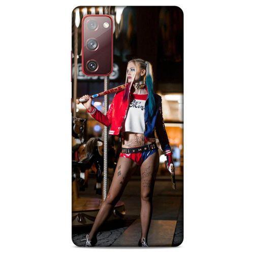 Samsung Galaxy S20 Fe Uyumlu Kılıf Harley Quinn (24) Darbe Emici Kılıf Kiraz kırmızısı