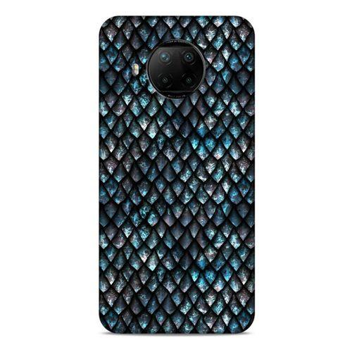 Xiaomi Redmi Note 9 Pro 5G Kılıf Dragons (10) Full Koruma Kılıfı Ejderha Skin Mavi Beyaz