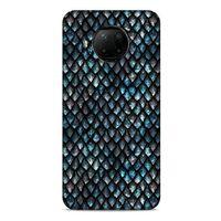 Xiaomi Redmi Note 9 Pro 5G Kılıf Dragons (10) Full Koruma Kılıfı Ejderha Skin Mavi Beyaz